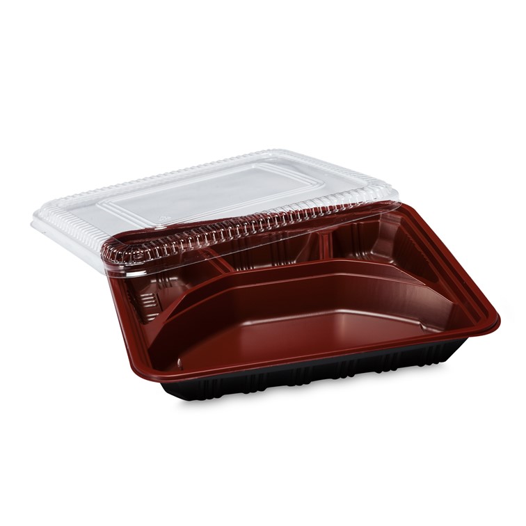 HA03 4 Compartments Plastic Disposable Bento Box,Lunch Boxes